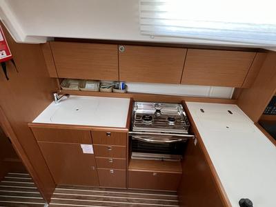 Galley of Nela, a Bavaria C38 sailboat at Pirovac, Croatia