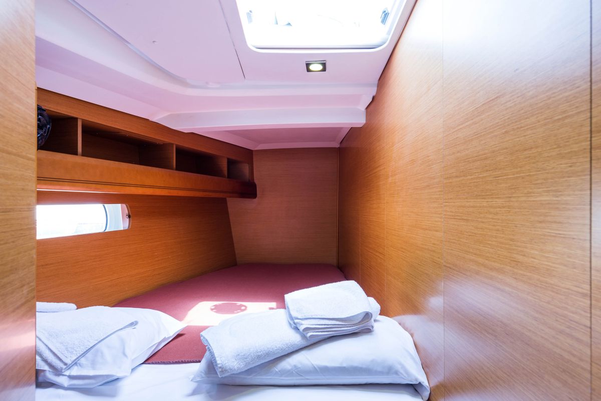Cabin on Vega, a Jeanneau Sun Odyssey 469 sailboat at Municipal Unit of Nea Peramos, Greece