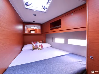 Cabin on Thea, a Dufour 530 sailboat at Castellammare di Stabia, Italy