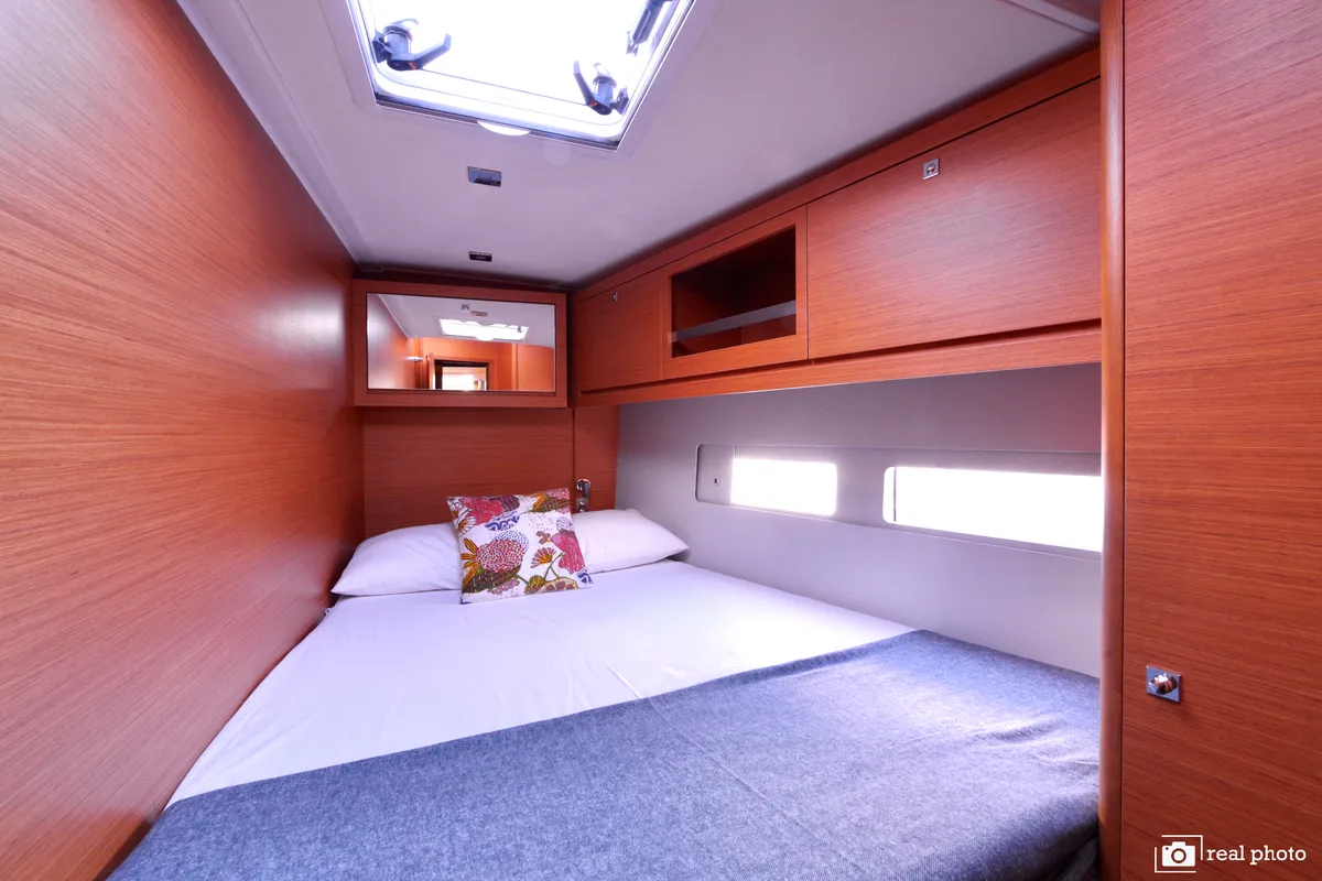 Cabin on Thea, a Dufour 530 sailboat at Castellammare di Stabia, Italy