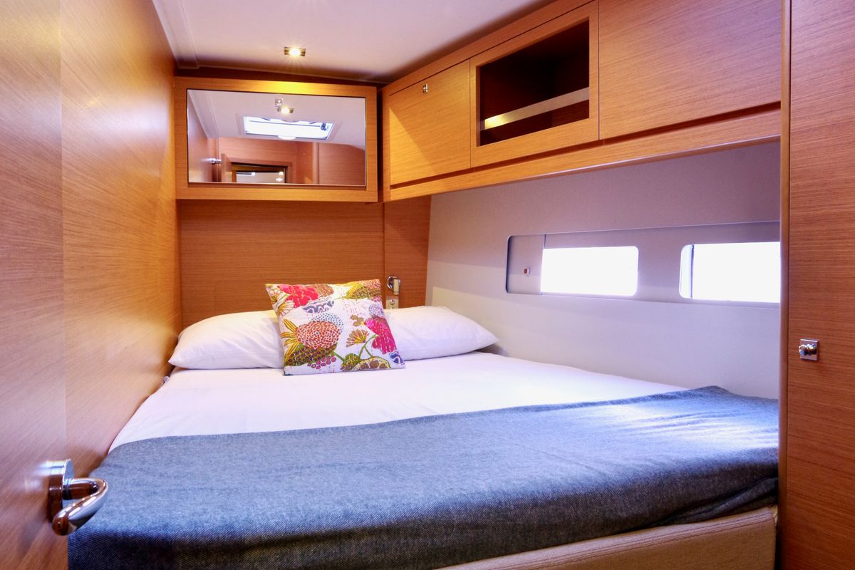 Cabin on Thea, a Dufour 530 sailboat at Castellammare di Stabia, Italy