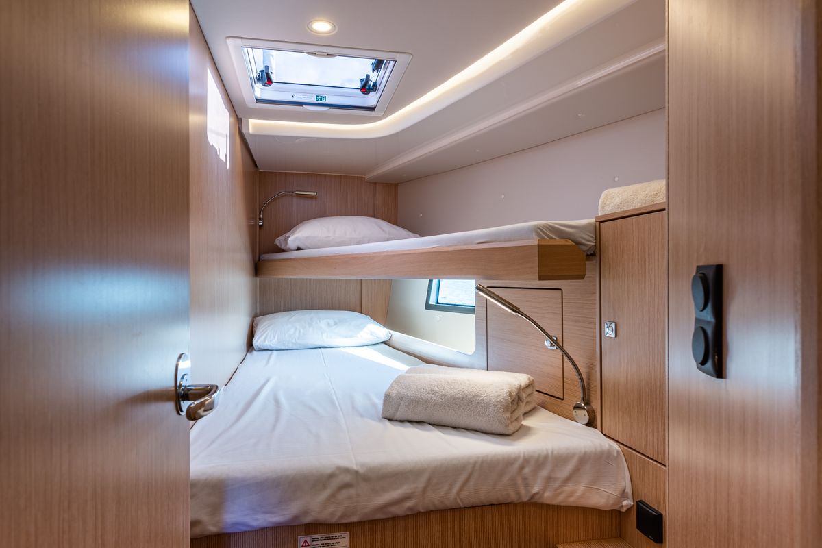 Cabin on Barbagiannis, a Bavaria C45 sailboat at Municipal Unit of Lefkada, Greece