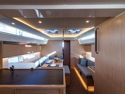 Salon of Barbagiannis, a Bavaria C45 sailboat at Municipal Unit of Lefkada, Greece