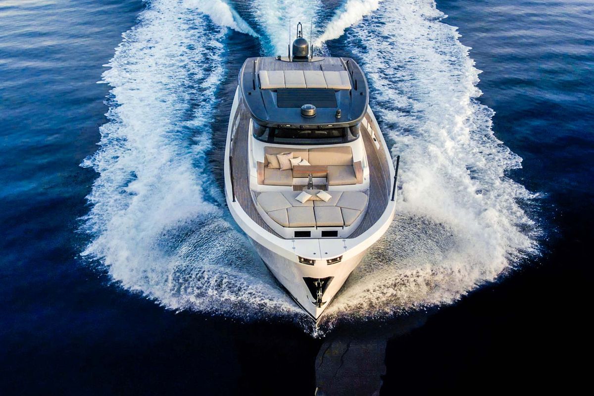 Exterior view of Kimani, a Bluegame BG74 yacht at Punat, Croatia