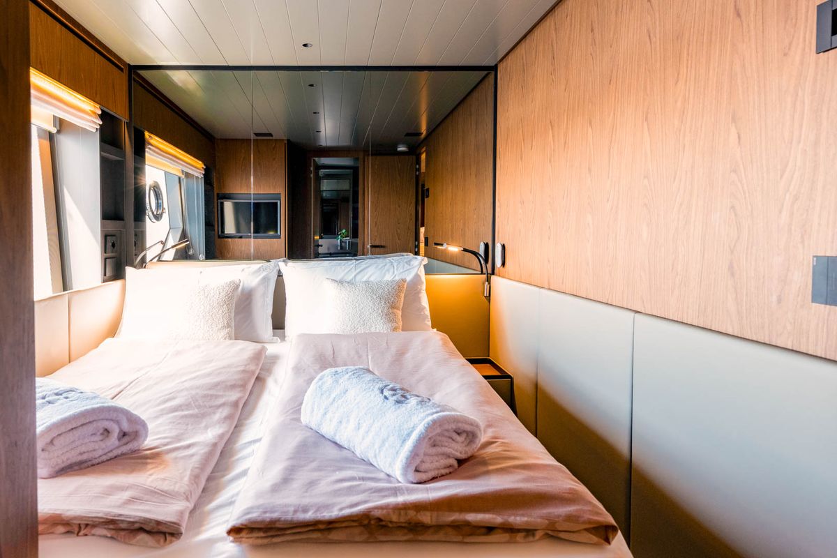 Cabin on Kimani, a Bluegame BG74 yacht at Punat, Croatia