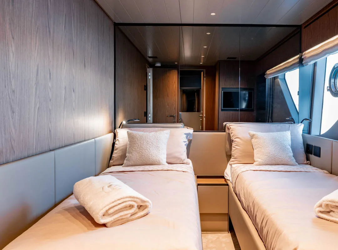 Cabin on Kimani, a Bluegame BG74 yacht at Punat, Croatia