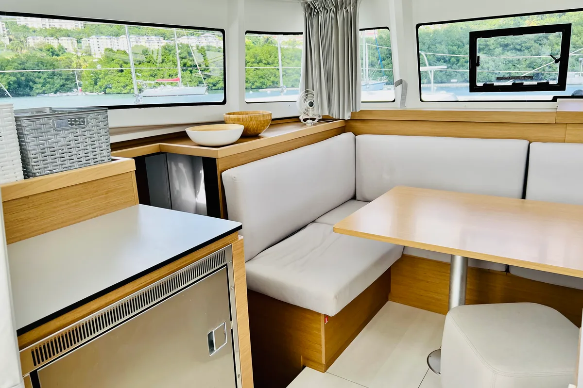 Salon of OLOKUM Denia CREWED, a Excess 11 catamaran at Dénia, Spain