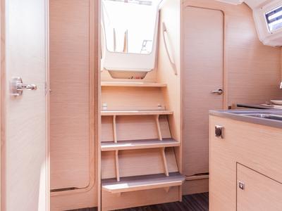 Salon of Sunsail 37.3 Premium Plus, a Dufour 37 sailboat at Općina Marina, Croatia