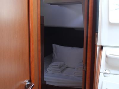 Cabin on Zeus, a Beneteau Oceanis 38.1 sailboat at Lavreotiki Municipal Unit, Greece