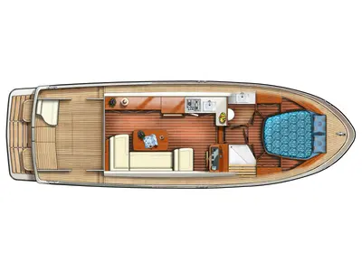 Floor plan of Adagio, a Linssen Grand Sturdy 35.0 Sedan other at Kinrooi, Belgium