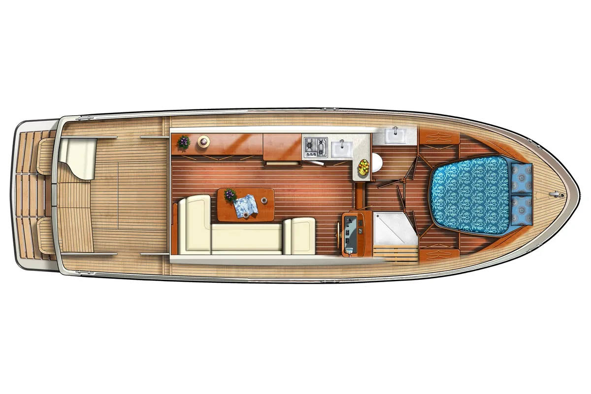 Floor plan of Adagio, a Linssen Grand Sturdy 35.0 Sedan other at Kinrooi, Belgium