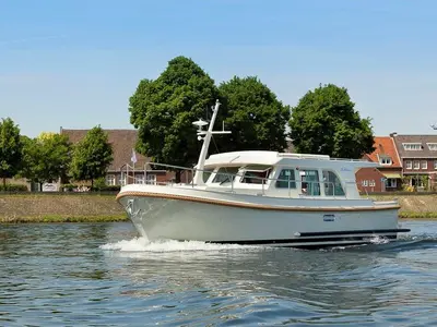 Exterior view of Adagio, a Linssen Grand Sturdy 35.0 Sedan other at Kinrooi, Belgium