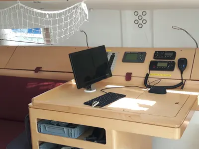 Salon of Purple Rain, a Pogo Structures Pogo 12.5 sailboat at Alameda, United States