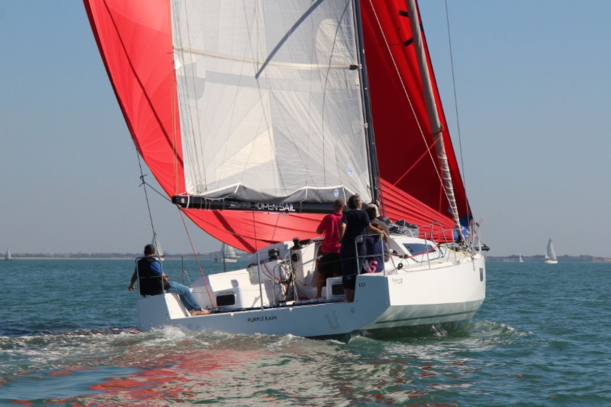Exterior view of Purple Rain, a Pogo Structures Pogo 12.5 sailboat at Alameda, United States