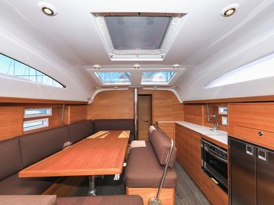 Salon of Anaya, a Elan Impression 45.1 sailboat at Grad Biograd na Moru, Croatia