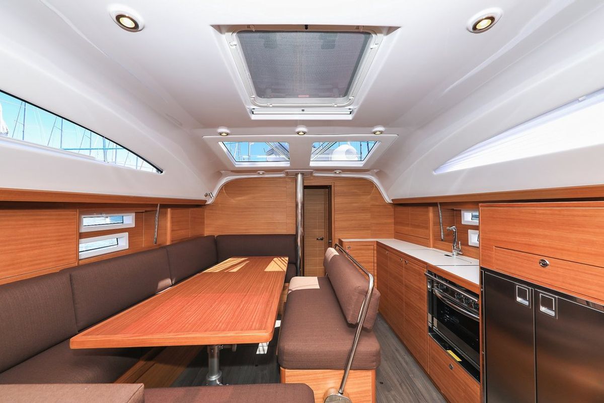 Salon of Anaya, a Elan Impression 45.1 sailboat at Grad Biograd na Moru, Croatia