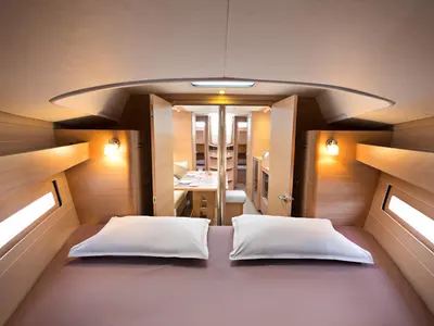 Cabin on AF-D382(II), a Dufour 382 Grand Large sailboat at Municipal Unit of Lefkada, Greece