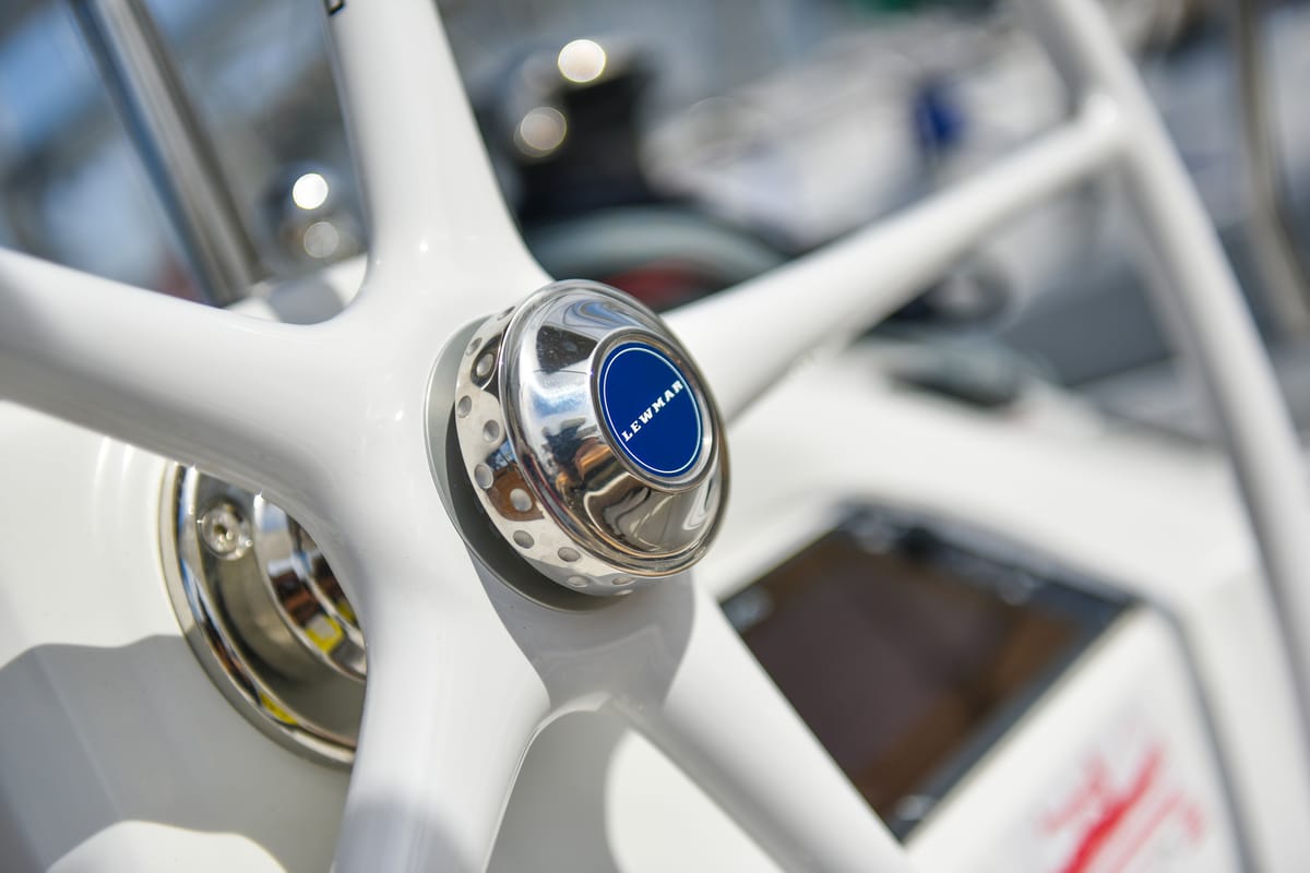 Cockpit of Eylin, a Beneteau Oceanis 40.1 sailboat at Zadar, Croatia