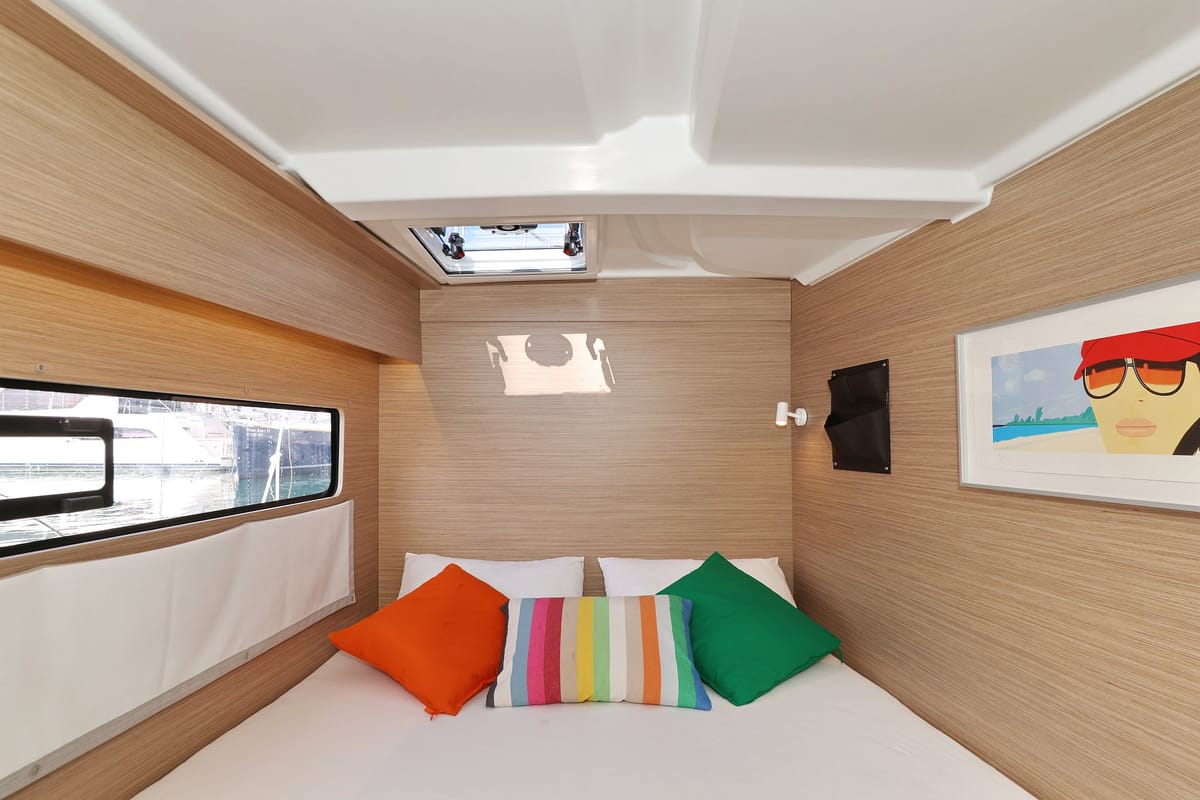 Cabin on NAMI, a Lagoon 38 catamaran at Općina Sukošan, Croatia