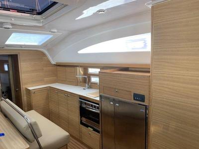 Galley of Lena, a Elan Impression 45.1 sailboat at Grad Pula, Croatia