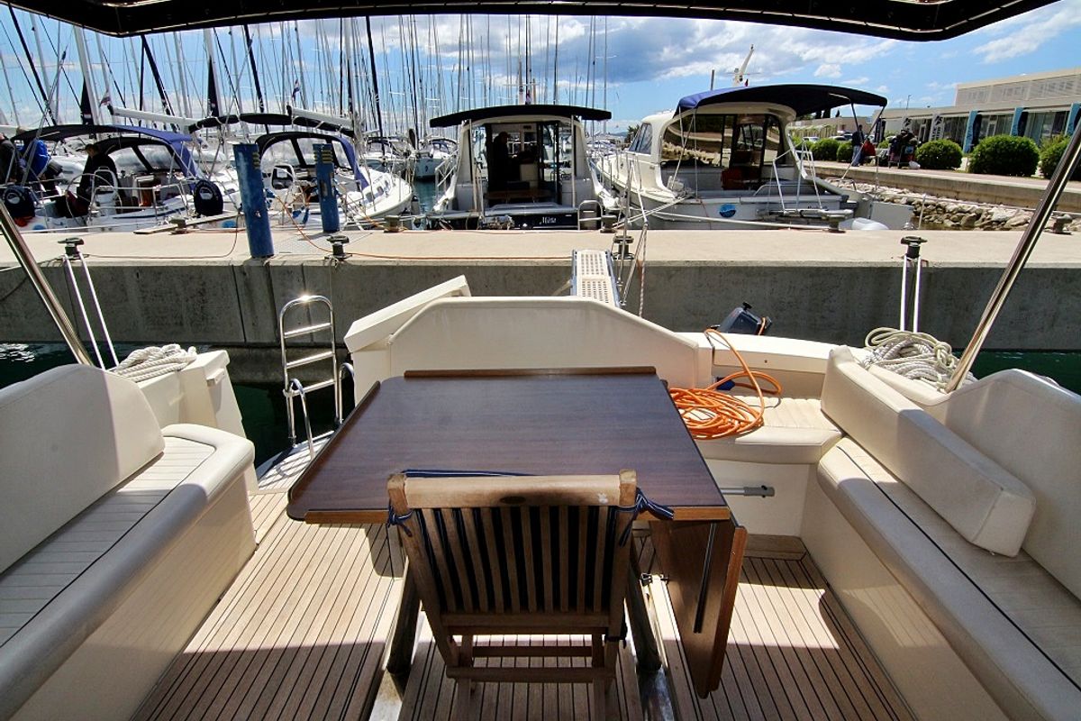 Deck of Roberta, a SAS - Vektor Adriana 44 yacht at Općina Sukošan, Croatia