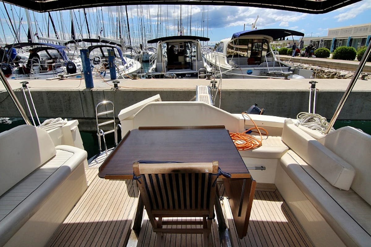 Deck of Roberta, a SAS - Vektor Adriana 44 yacht at Općina Sukošan, Croatia