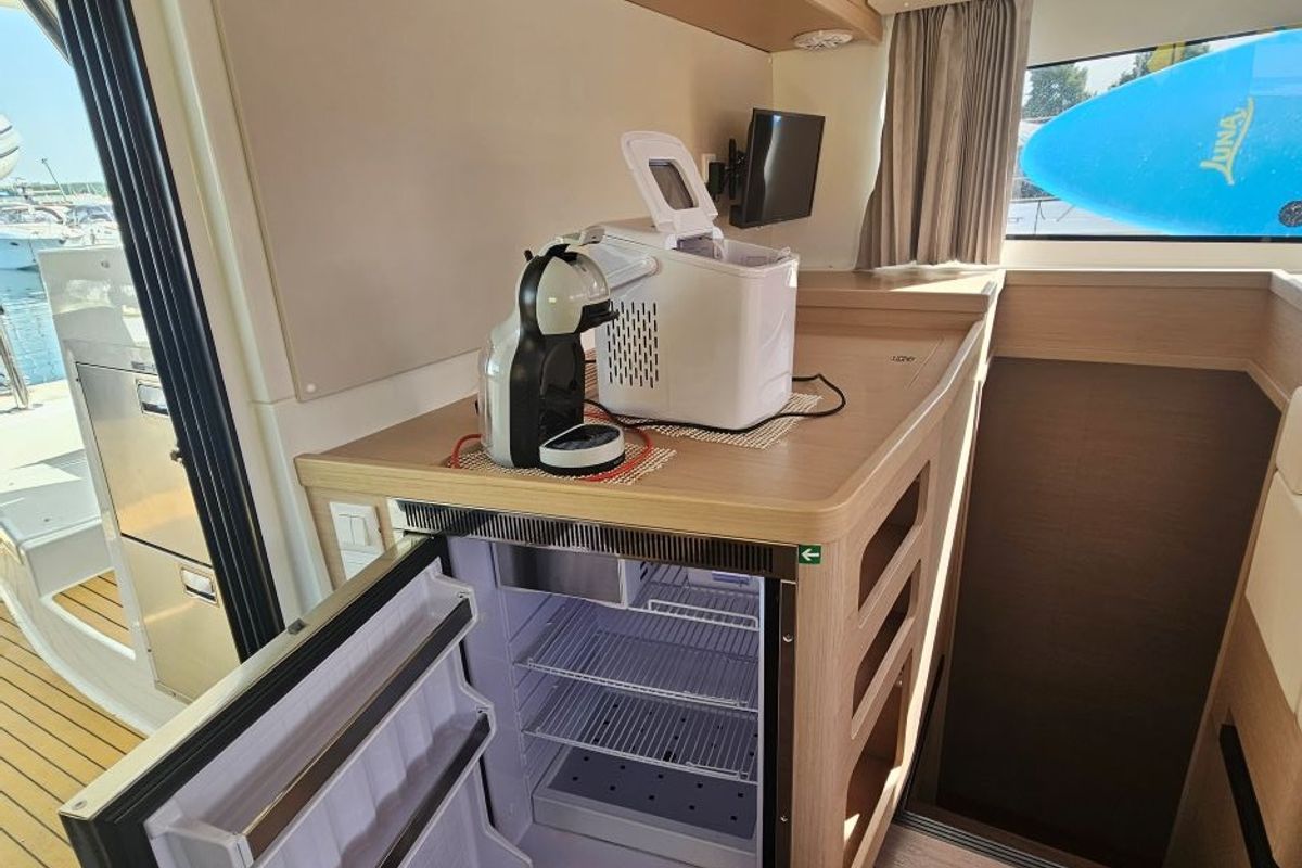 Galley of Azzuro, a Lagoon 42 catamaran at Grad Biograd na Moru, Croatia