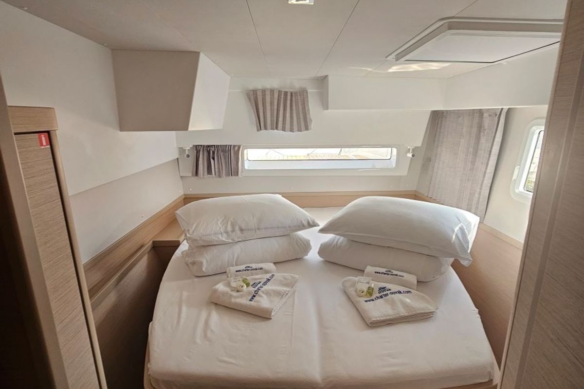 Cabin on Azzuro, a Lagoon 42 catamaran at Grad Biograd na Moru, Croatia