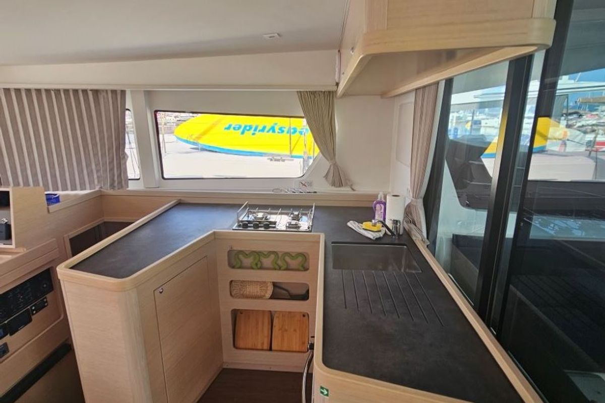 Galley of Azzuro, a Lagoon 42 catamaran at Grad Biograd na Moru, Croatia