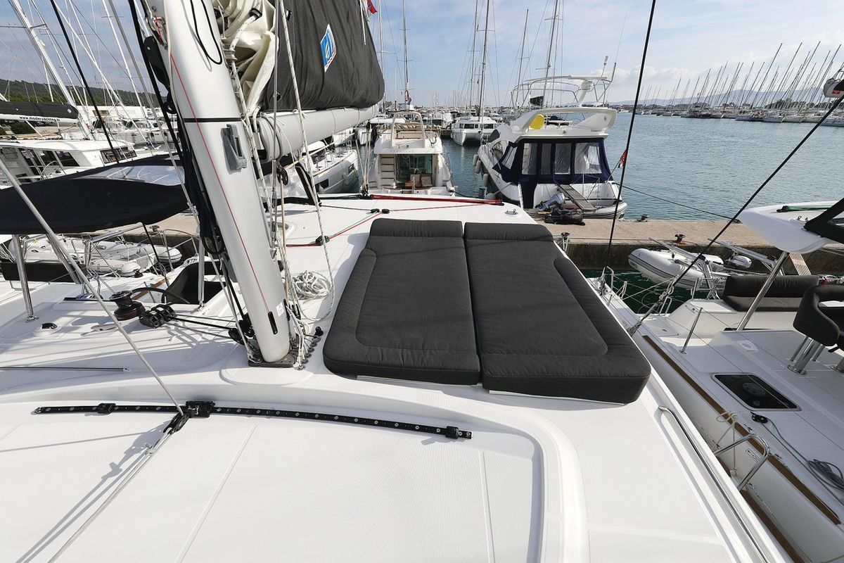 Deck of Mari, a Lagoon 40 catamaran at Općina Sukošan, Croatia