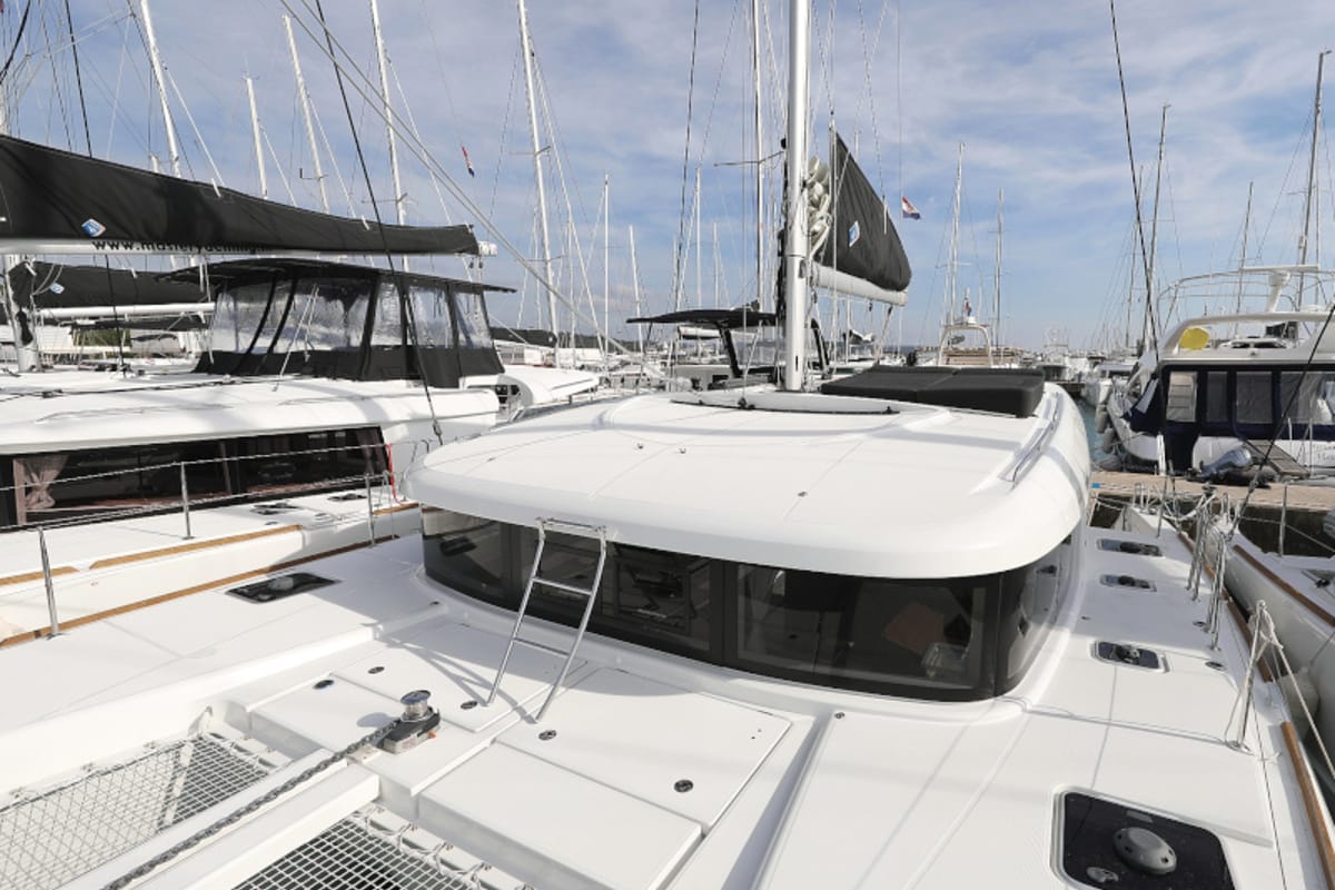 Deck of Mari, a Lagoon 40 catamaran at Općina Sukošan, Croatia