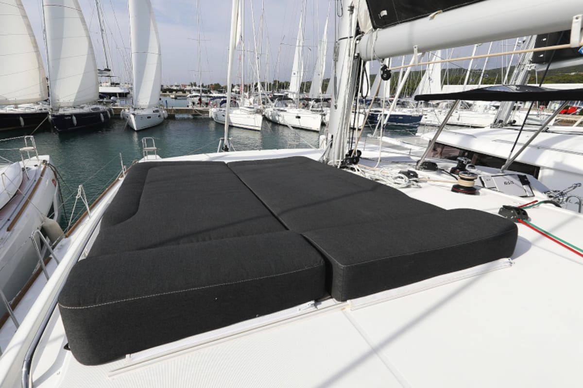 Deck of Mari, a Lagoon 40 catamaran at Općina Sukošan, Croatia