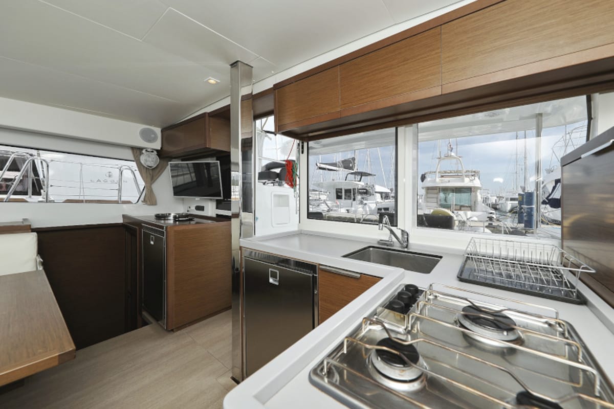 Galley of Mari, a Lagoon 40 catamaran at Općina Sukošan, Croatia