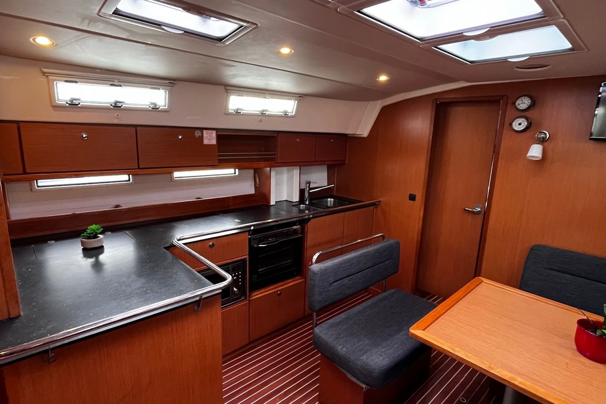 Galley of Grego, a Bavaria Cruiser 45 sailboat at Općina Sukošan, Croatia