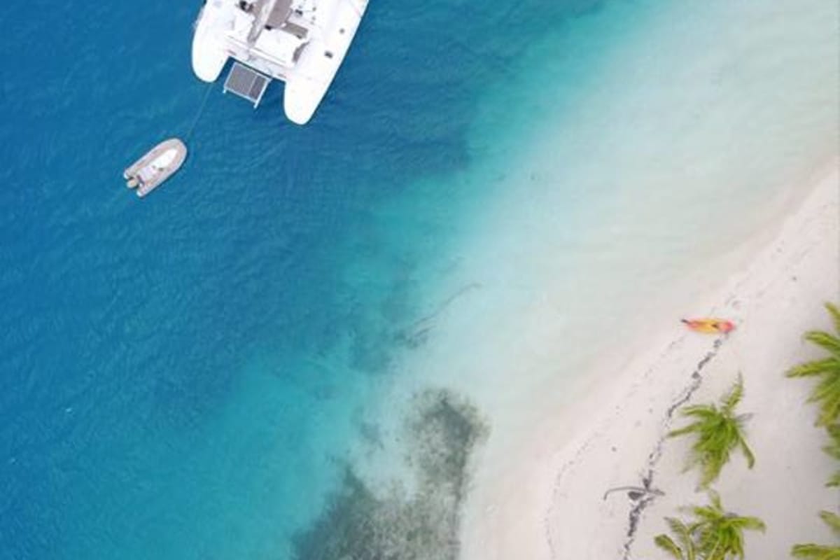 Exterior view of Vip One, a Lagoon 500 catamaran at San Blas, Corazon de Jesus, Panama