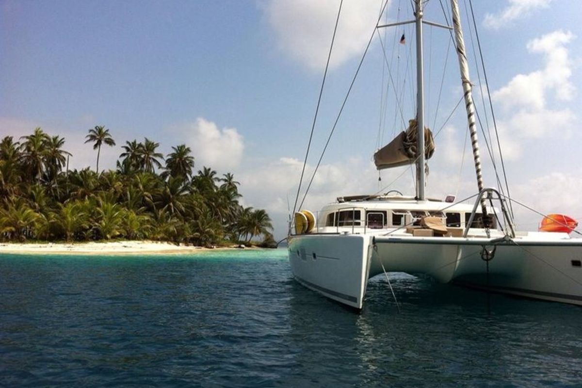 Exterior view of Vip One, a Lagoon 500 catamaran at San Blas, Corazon de Jesus, Panama