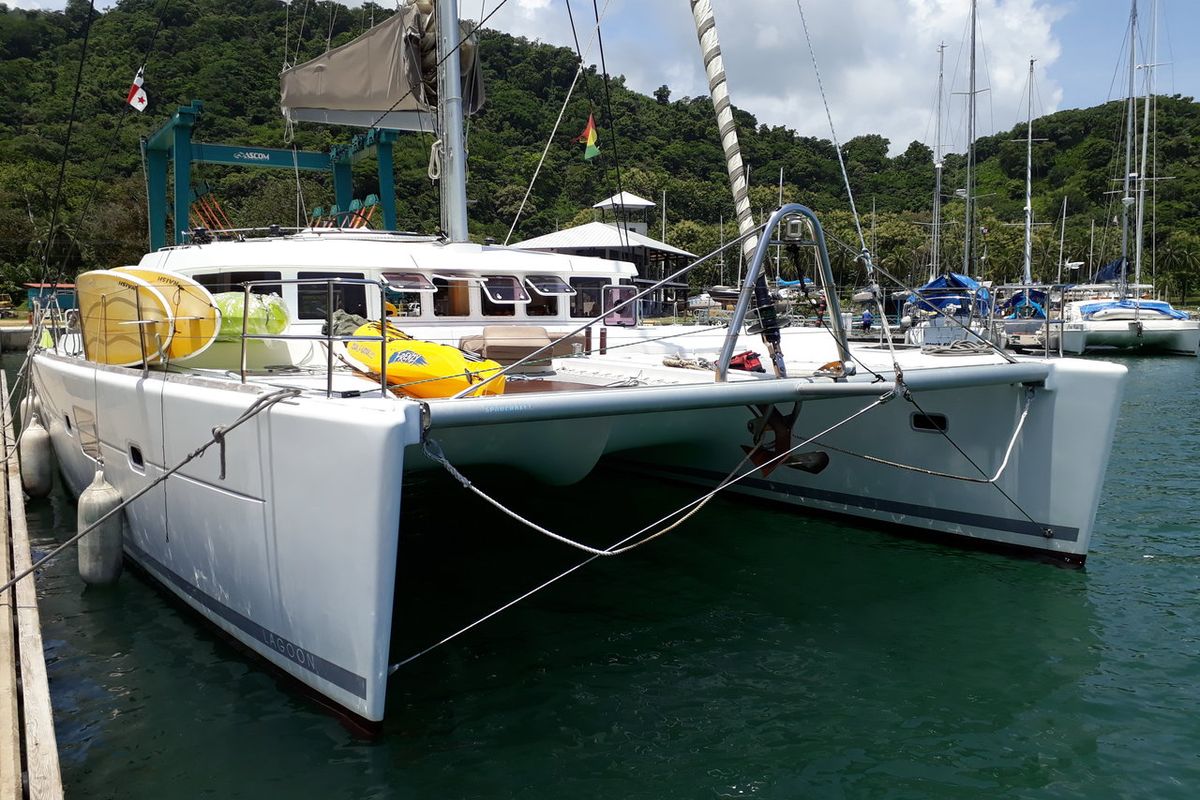 Exterior view of Vip One, a Lagoon 500 catamaran at San Blas, Corazon de Jesus, Panama