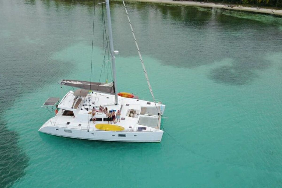Exterior view of Vip One, a Lagoon 500 catamaran at San Blas, Corazon de Jesus, Panama
