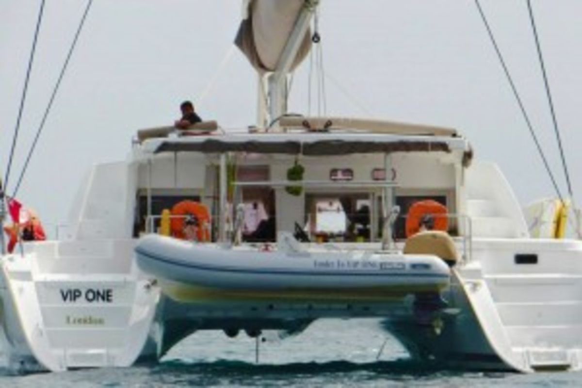 Exterior view of Vip One, a Lagoon 500 catamaran at San Blas, Corazon de Jesus, Panama