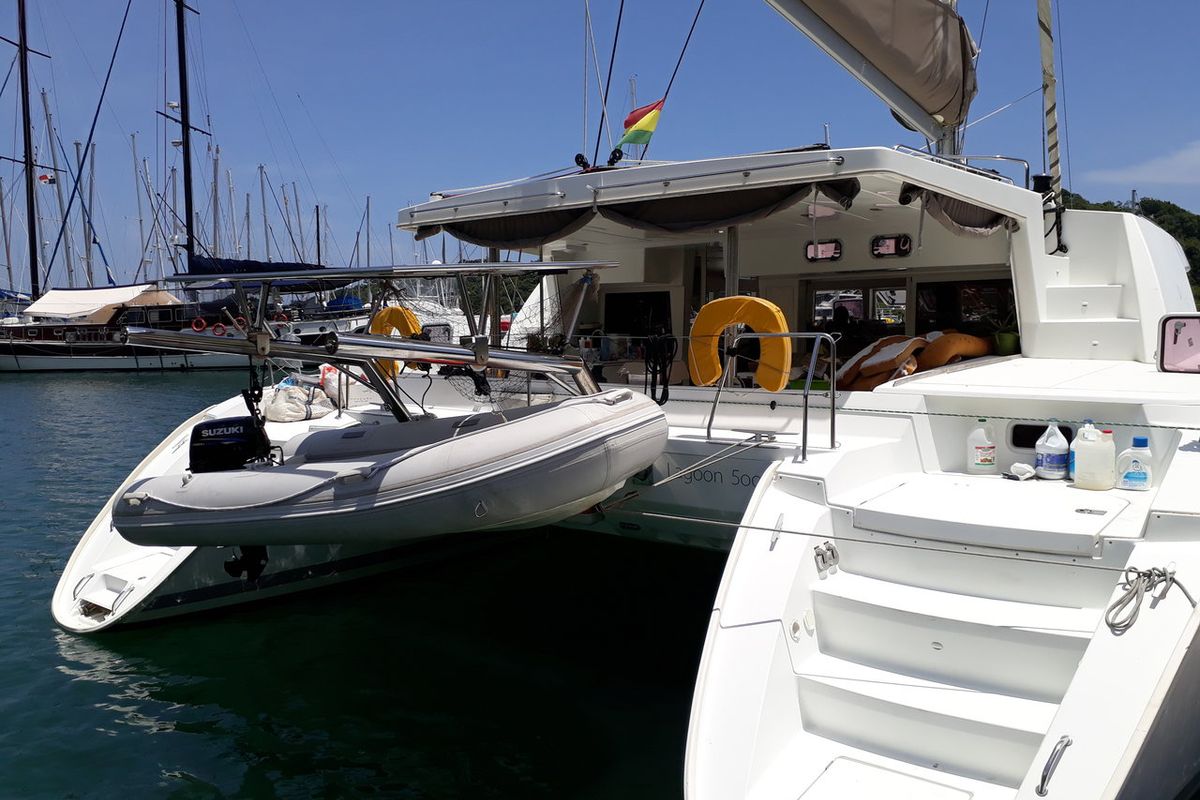 Exterior view of Vip One, a Lagoon 500 catamaran at San Blas, Corazon de Jesus, Panama