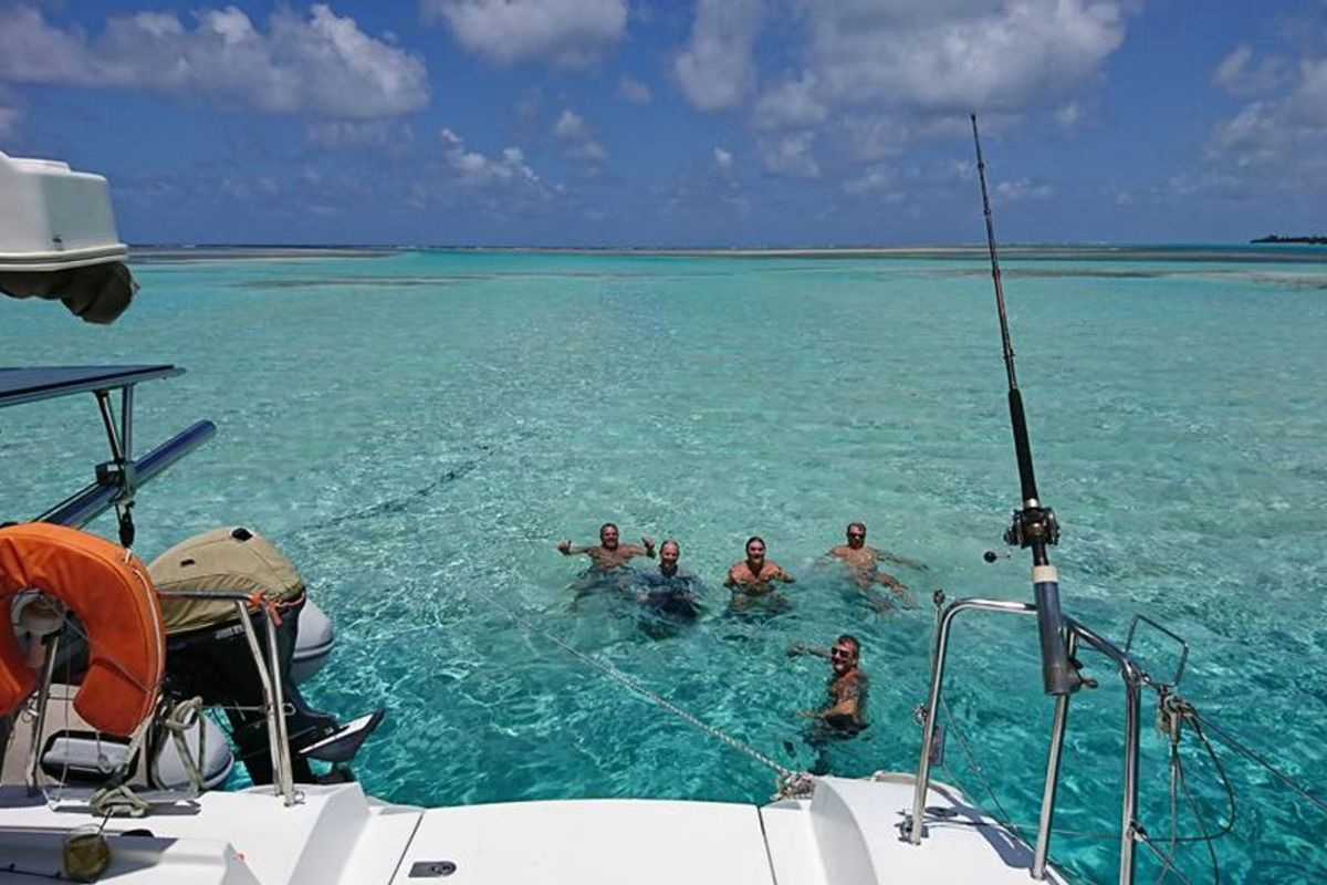 Deck of Vip One, a Lagoon 500 catamaran at San Blas, Corazon de Jesus, Panama