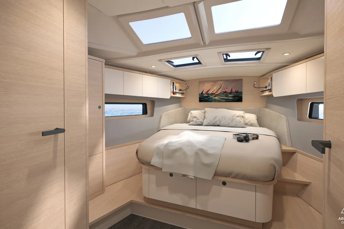 Cabin on Sunsail 44.3 Premium, a Dufour 44 sailboat at Grand Anse, Grenada