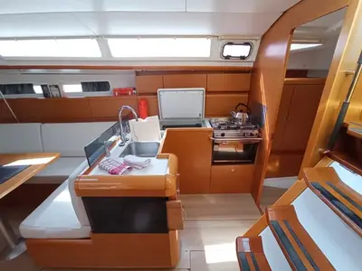 BLUE SWAN, a Jeanneau Sun Odyssey 439 sailboat at Municipal Unit of Lefkada, Greece