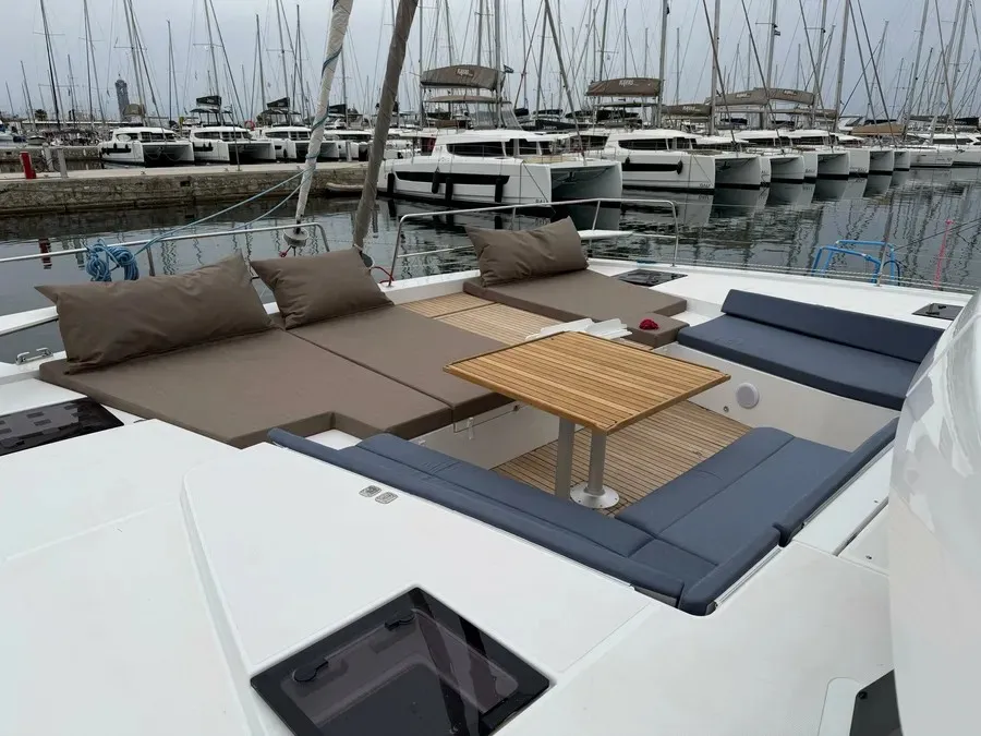 Kos 52.CAT3, a Bali 5.2 catamaran at Agios Stefanos, Greece