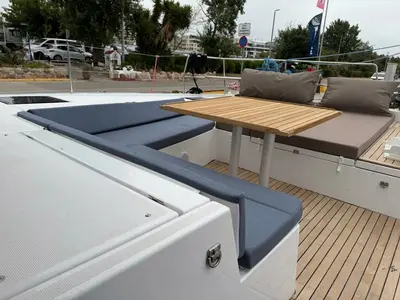 Kos 52.CAT3, a Bali 5.2 catamaran at Agios Stefanos, Greece