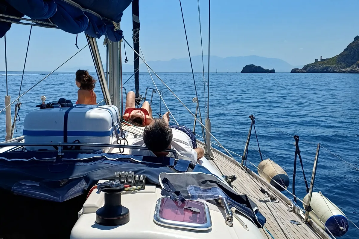 Cabin 2, a Dufour Dufour 40 sailboat at Capo d'Orlando, Italy