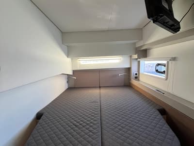 Cabin on JUST 42, a Bali 4.2 catamaran at Cagliari, Italy