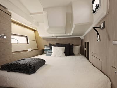 Cabin on Sunsail 46 Mon Premium, a Beneteau Oceanis 46 sailboat at Gouvia, Greece