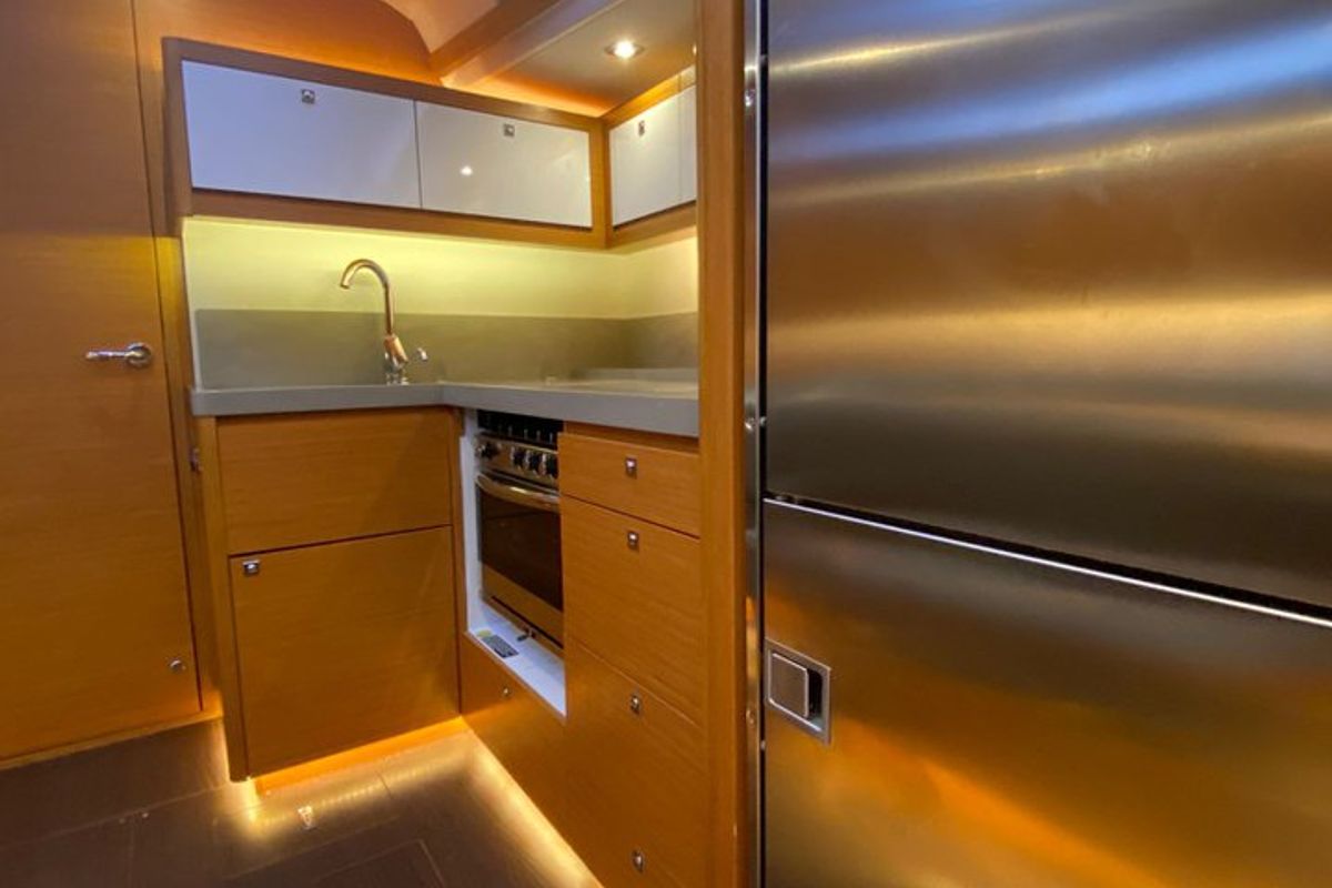 Galley of Nami, a Dufour 470 sailboat at Dénia, Spain