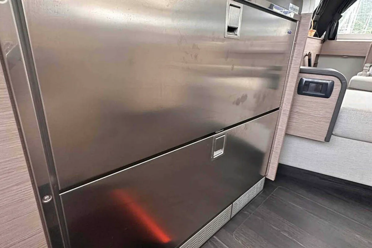 Galley of V Circle, a Fountaine Pajot Aura 51 catamaran at Seychelles, Eden Island Marina, Seychelles